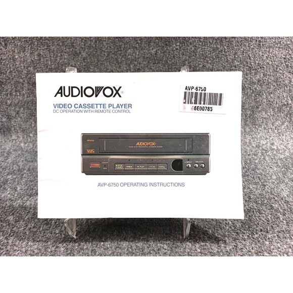 ORIGINAL AUDIOVOX VHS MODEL AVP-6750 MANUAL OPERATION INSTRUCTIONS - Picture 1 of 4